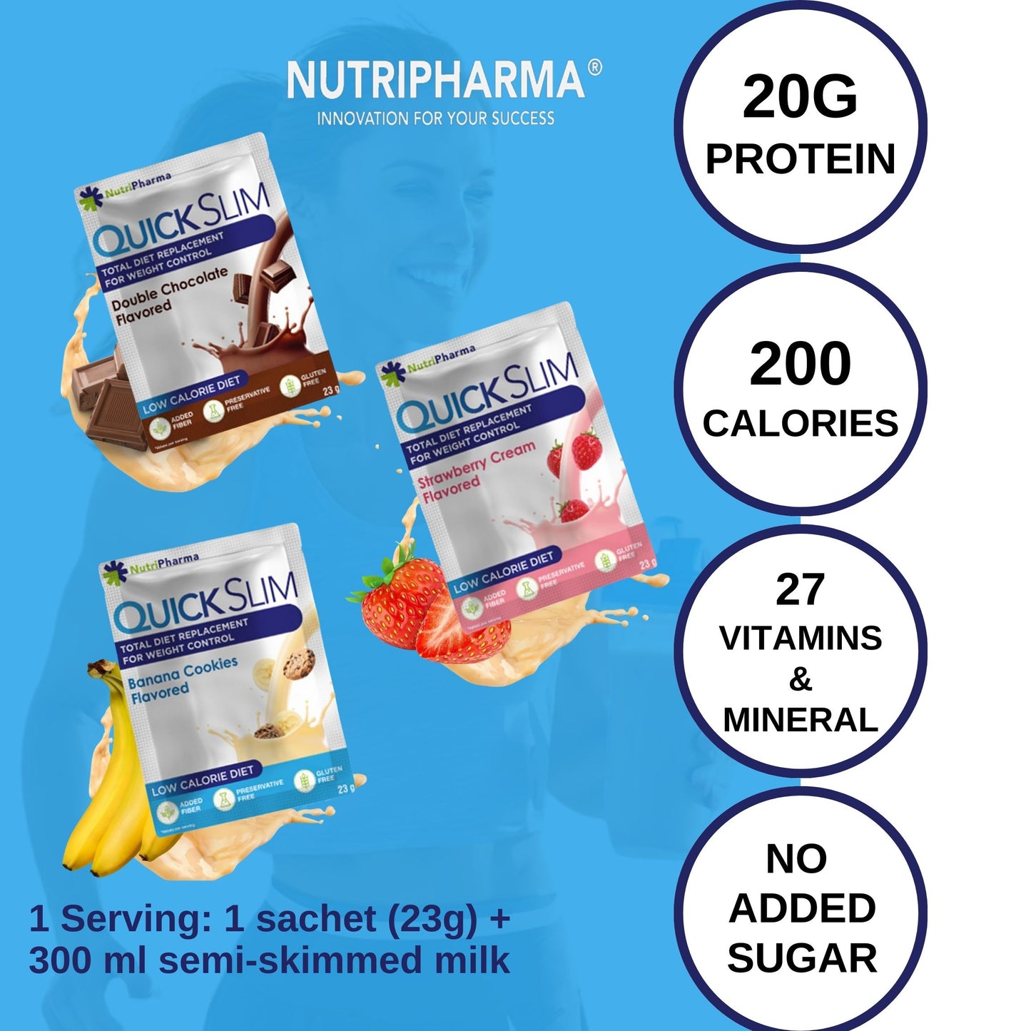 Quick Slim Meal Replacement Shakes, Variety Pack, (30 servings x 6 boxes)
