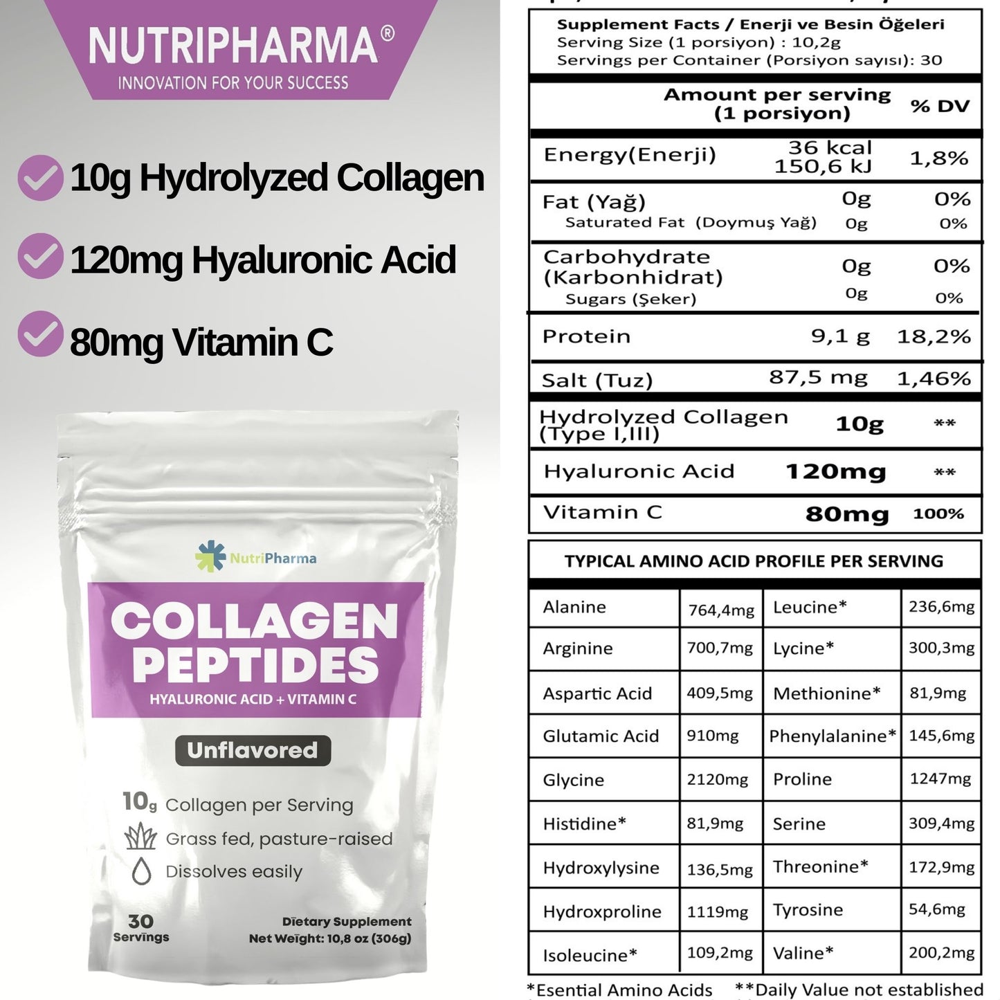 Nutripharma Quick Slim Bariatric Protein & Collagen Set | High Protein + Shaker