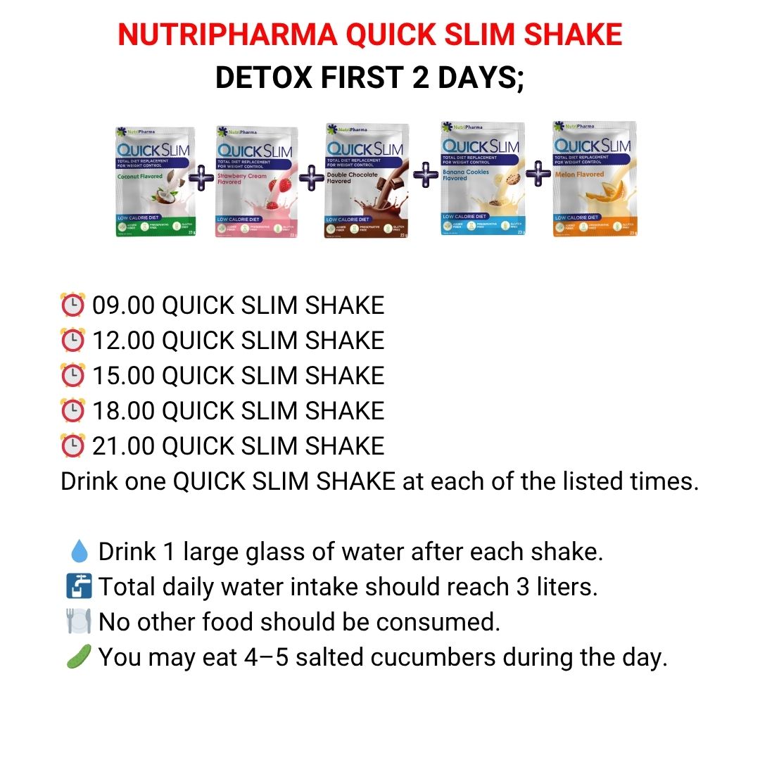 Quick Slim Weight Loss Shake - Tropical Variety Pack - 30 sachets