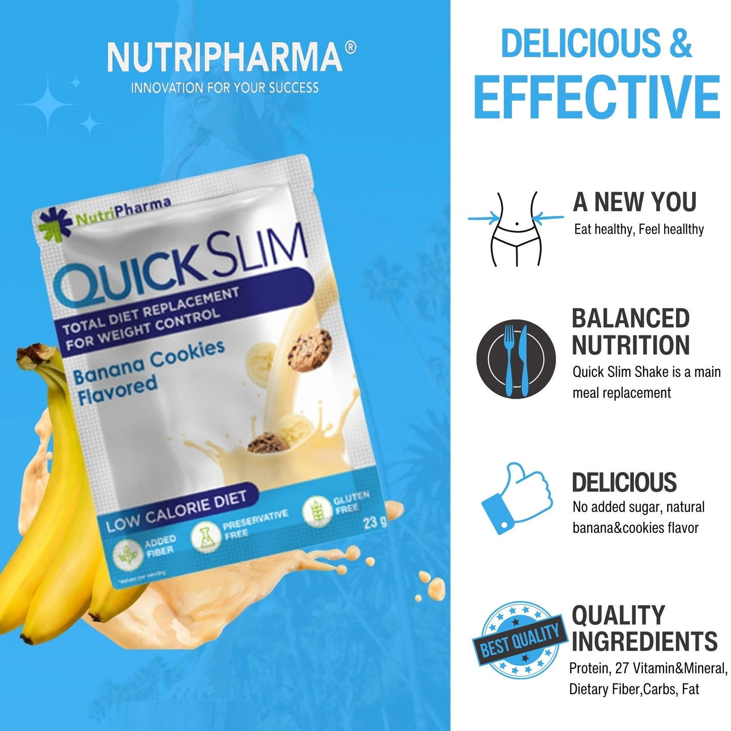 Quick Slim-Shakes zur Gewichtsabnahme