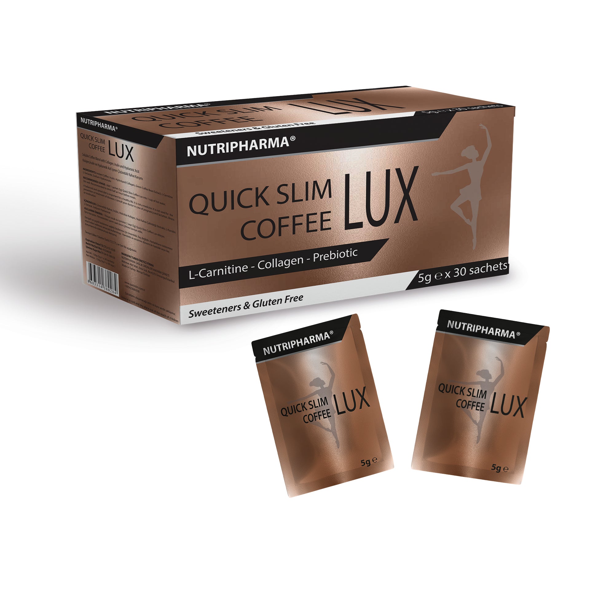 l carnitine quick slim NUTRIPHARMA LUX COFFEE Weight Loss Coffee with Collagen, L- and Prebiotics 1 x Exotic White Program:8 Week Program retina