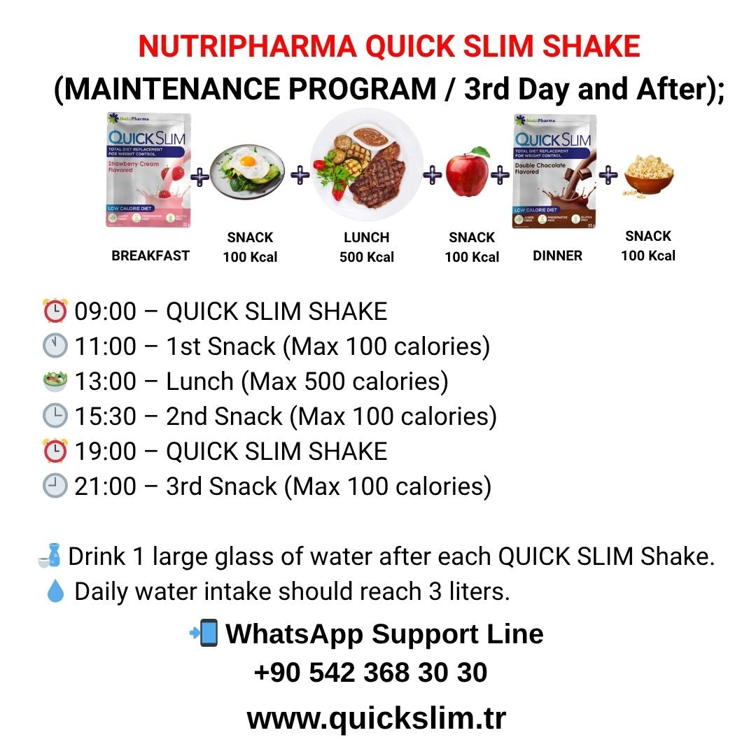 Quick Slim Weight Loss Shake - Tropical Variety Pack - 30 sachets