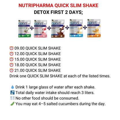 Quick Slim Weight Loss Shake - Tropical Variety Pack - 30 sachets